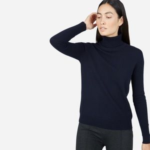 Everlane Cashmere Turtleneck Navy Sweater - XS